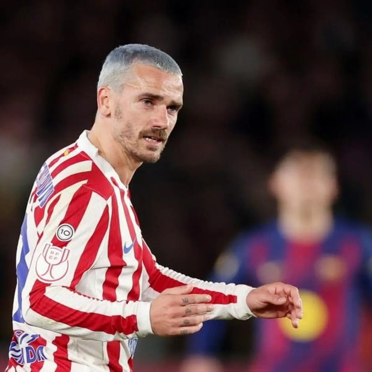 Bintang Atletico Madrid Antoine Griezmann menatap laga krusial sekaligus emosional di final Copa del Rey. Foto: David Ramirez/Soccrates/Getty Images