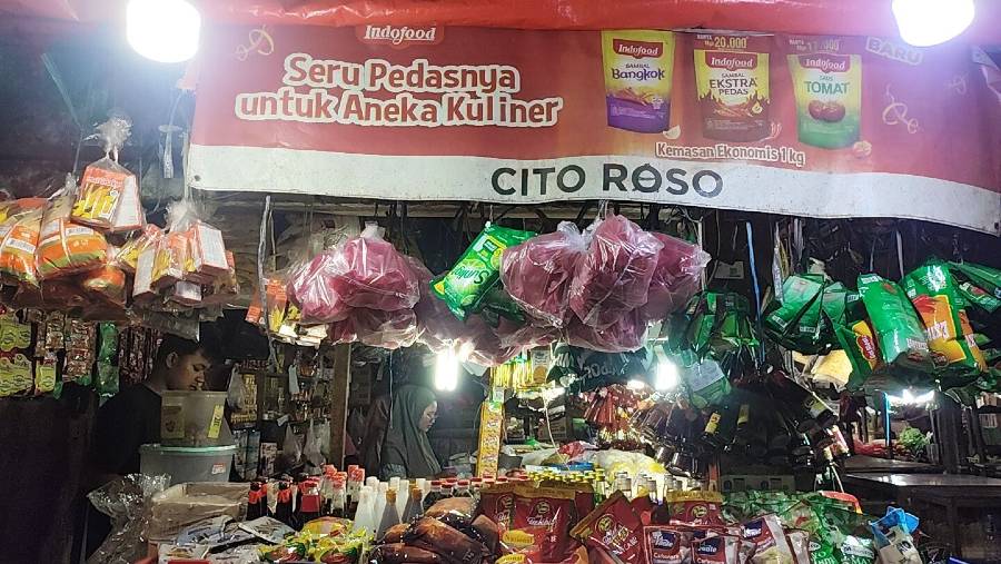 Para pedagang di Pasar Pondok Labu saat ditemui Bloomberg Technoz, Jumat sore (05/06/2026).