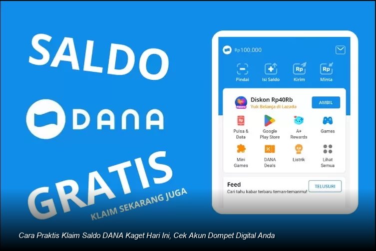 Tampilan notifikasi berhasil klaim Saldo DANA Kaget pada layar ponsel pintar.