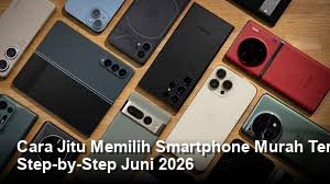 Tampilan closeup smartphone modern berwarna biru metalik dengan bezel tipis, diletakkan di atas meja kaca reflektif di studio foto profesional.