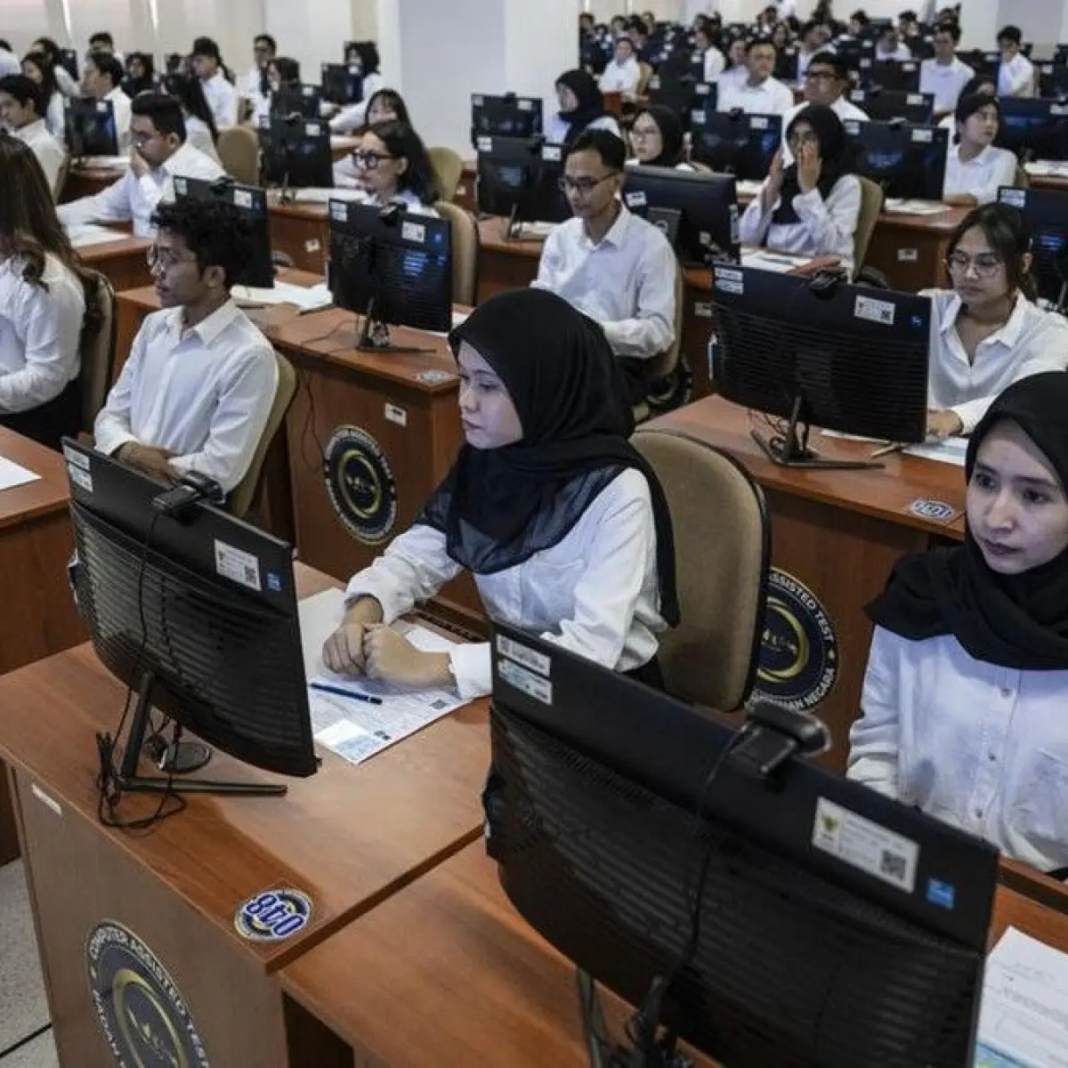 Foto: Ilustrasi tes CPNS. (ANTARA FOTO/Aprillio Akbar)